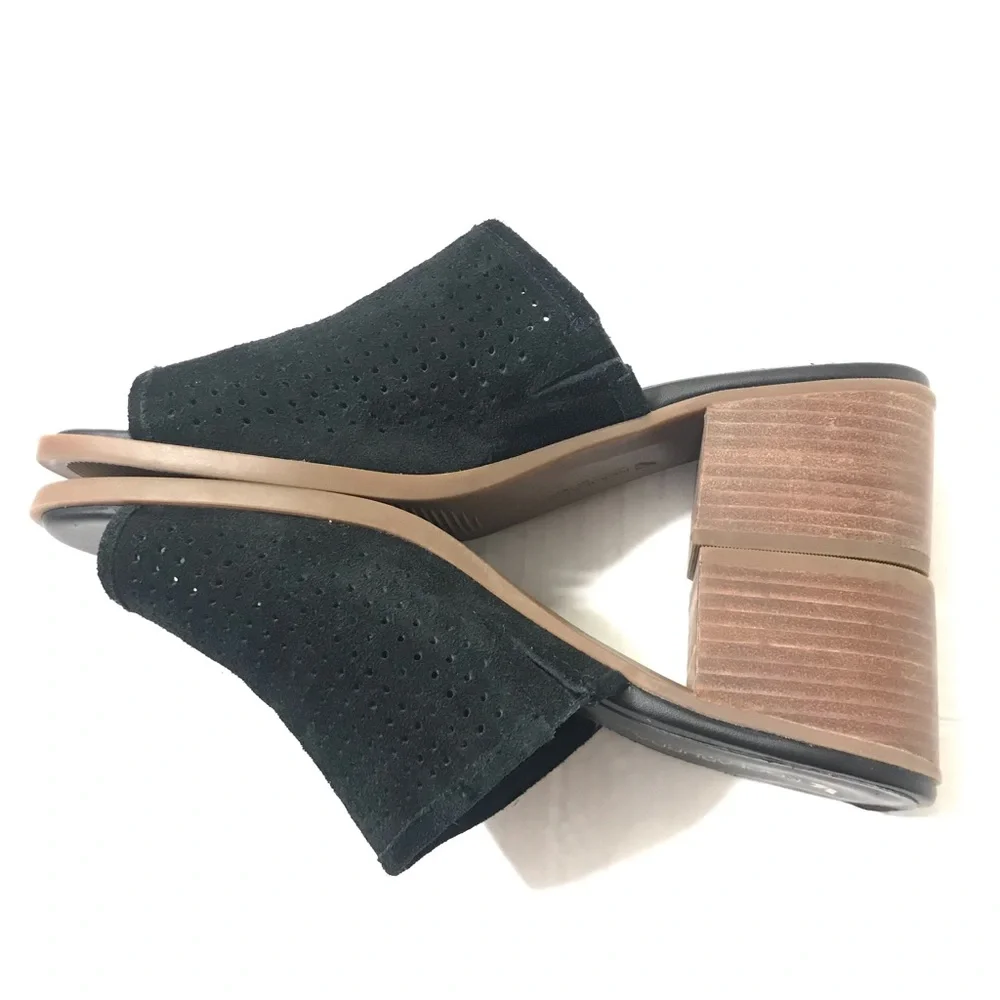 Koolaburra By UGG Raychel Open Toe Suede Mule Black Size 9.5 - Picture 4 of 8